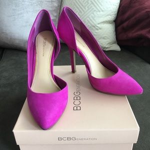 BCBG Hot purple heels